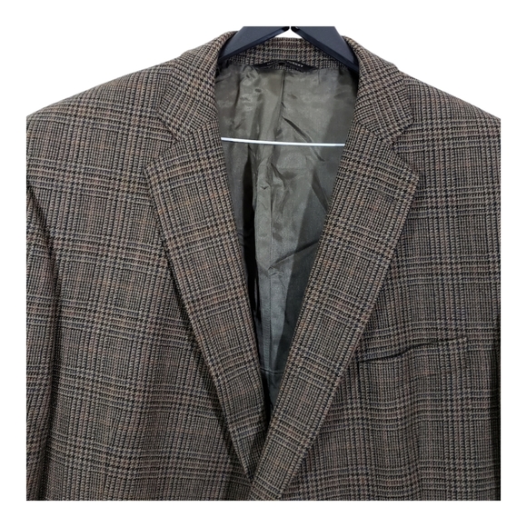Botany Five Hundred Plaid Lambswool Blazer Jacket - Picture 4 of 16